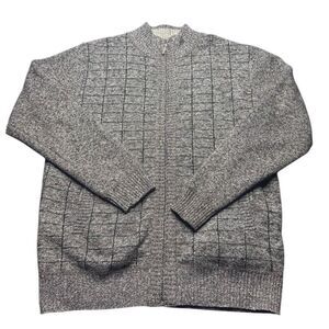 Gioberti Mens Full-Zip Cardigan Sweater Fleece Lining & Ribbed Large Tan